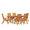 vidaXL Set da Pranzo per Giardino 7 pz Marrone