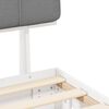 vidaXL Letto con Testiera Rivestita Grigio chiaro 160 x 200 cm