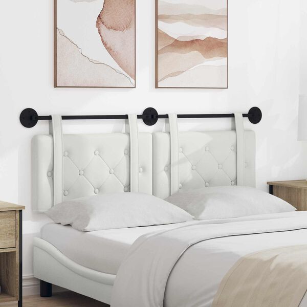 vidaXL Testata appesa Bianco 150 x 55 x 5 cm Pelle Sintetica