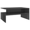 vidaXL Tavolino Salotto Grigio Lucido 90x60x42,5 cm Legno Multistrato