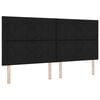 vidaXL Testiera LED Nero 200 cm Tessuto