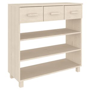 vidaXL Consolle HAMAR ambra 90x35x90 cm in Legno Massello di Pino