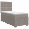 vidaXL Letto box spring con materasso Tortora 100 x 200 cm Tessuto