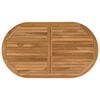 vidaXL Piano del tavolo Ovale Legno di teak solido Naturale