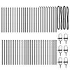 vidaXL Palo della recinzione 52 pcs Grigio 3,2 x 3,2 x 120 cm Acciaio