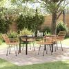vidaXL Set da Pranzo per Giardino 5 pcs Marrone