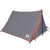 vidaXL Tenda da Campeggio 2 Persone Grigio e Arancione Impermeabile