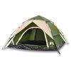 vidaXL Tenda a Cupola da Campeggio 4 Persone Verde a Rilascio Rapido