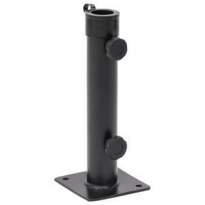 vidaXL Base per Ombrellone per Palo da &Oslash;38/48 mm Nero Opaco in Acciaio