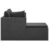 vidaXL Set Divani da Giardino 4 pz Nero con Cuscini in Polyrattan