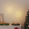 vidaXL Luci di Natale Pupazzo Neve Silhouette 2 pz 35 LED Bianco Caldo