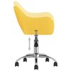 vidaXL Sedie da Pranzo Girevoli 4 pz Gialle in Tessuto