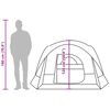 vidaXL Tenda da Campeggio a Cabina per 4 Persone Verde Impermeabile