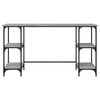 vidaXL Scrivania Grigio Sonoma 140x50x75cm Metallo e Legno Multistrato