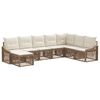 vidaXL Set Divano da Giardino 8 pcs Beige polyrattan