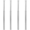 vidaXL Gambe Telescopiche per Tavolo 4 pz Acciaio Inossidabile 710-1100mm