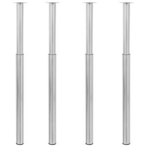 vidaXL Gambe Telescopiche per Tavolo 4 pz Acciaio Inossidabile 710-1100mm