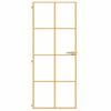 vidaXL Porta Interni Sottile Oro 83x201,5cm Vetro Temperato Alluminio
