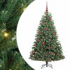 vidaXL Albero di Natale Artificiale con Rami Pieghevoli Verde 150 cm