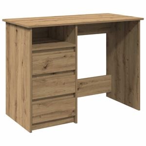 vidaXL Scrivania Rovere Artigianale 102x50x75 cm in Legno Multistrato