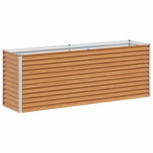 vidaXL Letto rialzato da giardino 195 x 50 x 68 cm Acciaio zincato