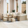 vidaXL Set Divano da Giardino 12 pcs Beige polyrattan