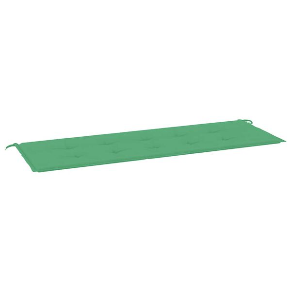 vidaXL Cuscino per Panca Verde 150x50x3 cm in Tessuto Oxford