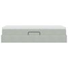 vidaXL Letto con contenitore e materasso Grigio chiaro 100 x 200 cm