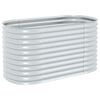 vidaXL Letto Rialzato Giardino 160x80x81 cm in Acciaio Zincato Argento