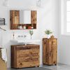 vidaXL Set di mobili per il bagno con cassetto 3 pcs Legno vecchio