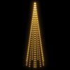 vidaXL Albero di Natale Pennone Bianco Caldo 310 LED 300 cm