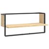 vidaXL Mensola a Parete con Asta Rovere Sonoma 65x25x30 cm