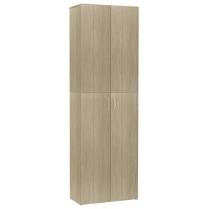 vidaXL Armadio per Ufficio Rovere Sonoma 60x32x190cm Legno Multistrato