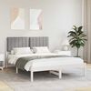 vidaXL Letto con Testiera Rivestita Grigio chiaro 140 x 190 cm