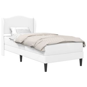 vidaXL Struttura del letto con testiera Bianco 90 x 190 cm Similpelle