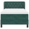 vidaXL Letto a molle con materasso Verde scuro 90 x 200 cm Velluto