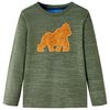 Maglietta per Bambini Maniche Lunghe Cachi M&eacute;lange 104