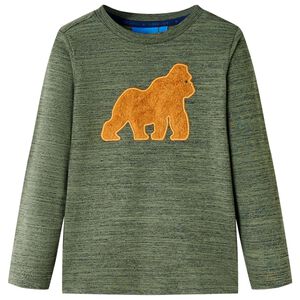 Maglietta per Bambini Maniche Lunghe Cachi M&eacute;lange 104