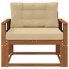 vidaXL Divano centrale per esterno Legno di Acacia Massello Naturale