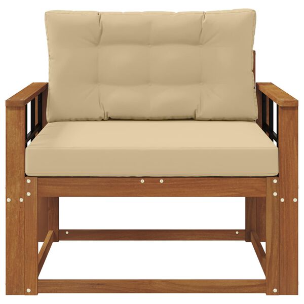 vidaXL Divano centrale per esterno Legno di Acacia Massello Naturale