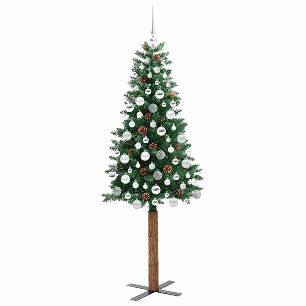 vidaXL Albero di Natale snodato con 300 LED con supporto Verde 180 cm