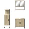vidaXL Set Mobili da Bagno 3 pz Rovere Sonoma in Legno Multistrato