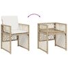 vidaXL Set da Pranzo da Giardino 17 pz con Cuscini Beige in Polyrattan