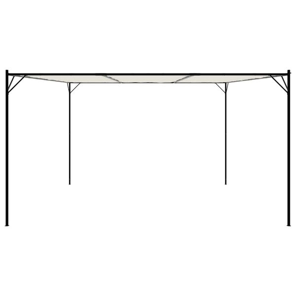 vidaXL Gazebo Bianco 4x4 m 180 g/m² Tessuto e Acciaio
