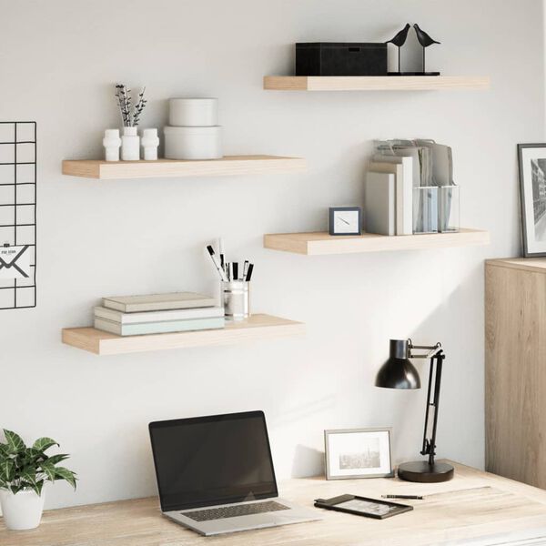 vidaXL Mensole Pensili 4 pz 60x23,5x4 cm in Truciolato