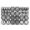 vidaXL Palline di Natale 100 pz Grigie 3 / 4 / 6 cm