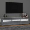 vidaXL Mobile Porta TV con Luci LED Grigio Sonoma 180x35x40 cm
