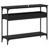 vidaXL Tavolo consolle Rovere nero 100 x 29 x 75 cm Legno multistrato