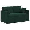 vidaXL Divano 2 pcs Verde Scuro 138 x 78 x 80 cm Velluto