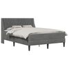 vidaXL Struttura letto con materasso Grigio scuro 160 x 200 cm Velluto